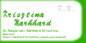 krisztina marhhard business card